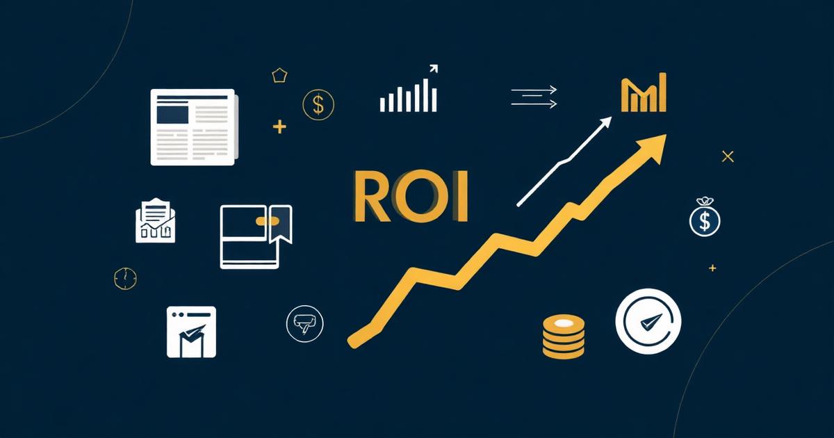 Gráficos de ROI y crecimiento en una campaña de prensa digital