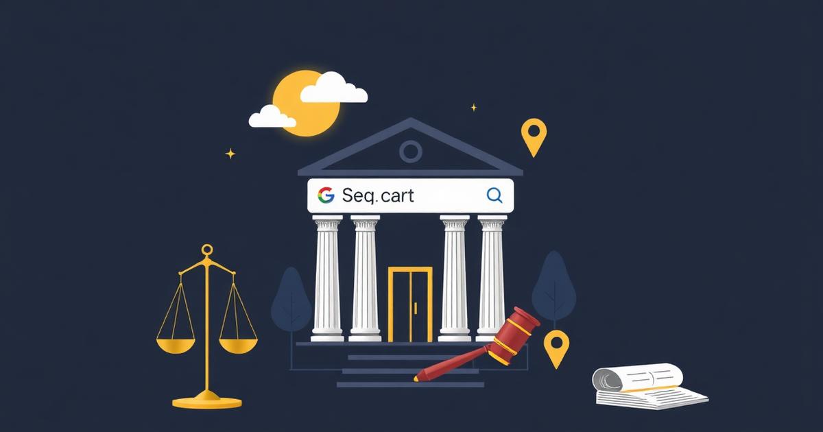 Despacho de abogados con búsqueda en Google y elementos de justicia